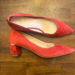 Kate spake red block heels size 9.5